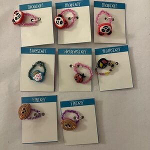 Cute Animal and Cupcake hair ties - lot of 8